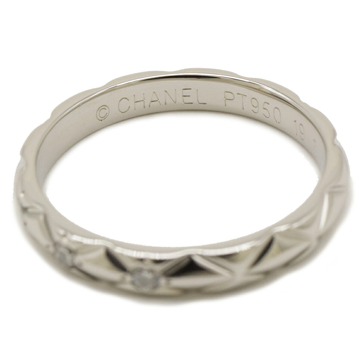 Chanel Coco Crush Matelasse Ring Pt950 Diamond