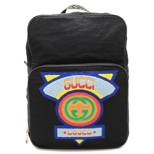Luxury Gucci Trending 2025 Nylon Terry Crosspatch Backpack Black