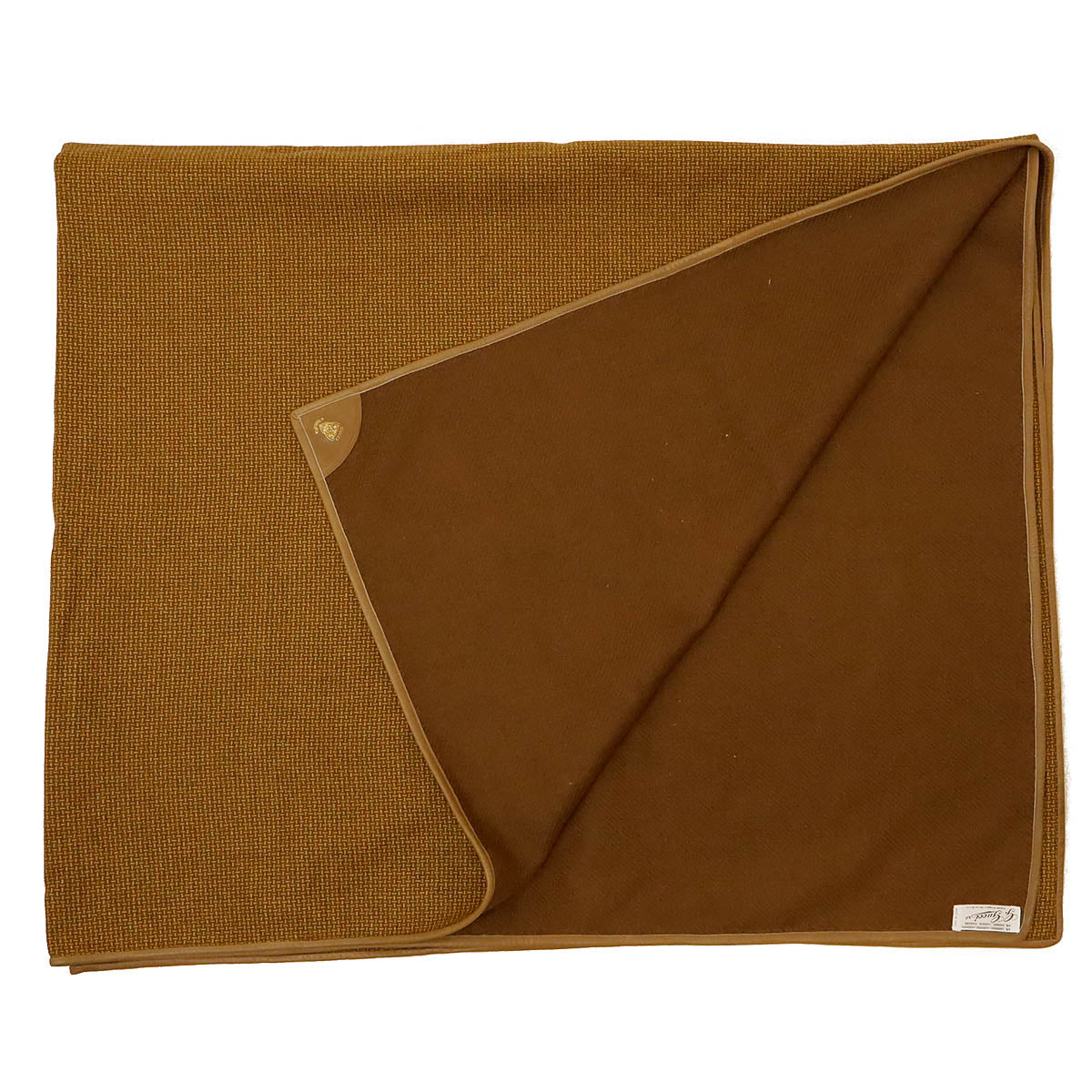 Luxury Gucci Trending 2025 Blanket Lamb Wool Cashmere Leather Brown