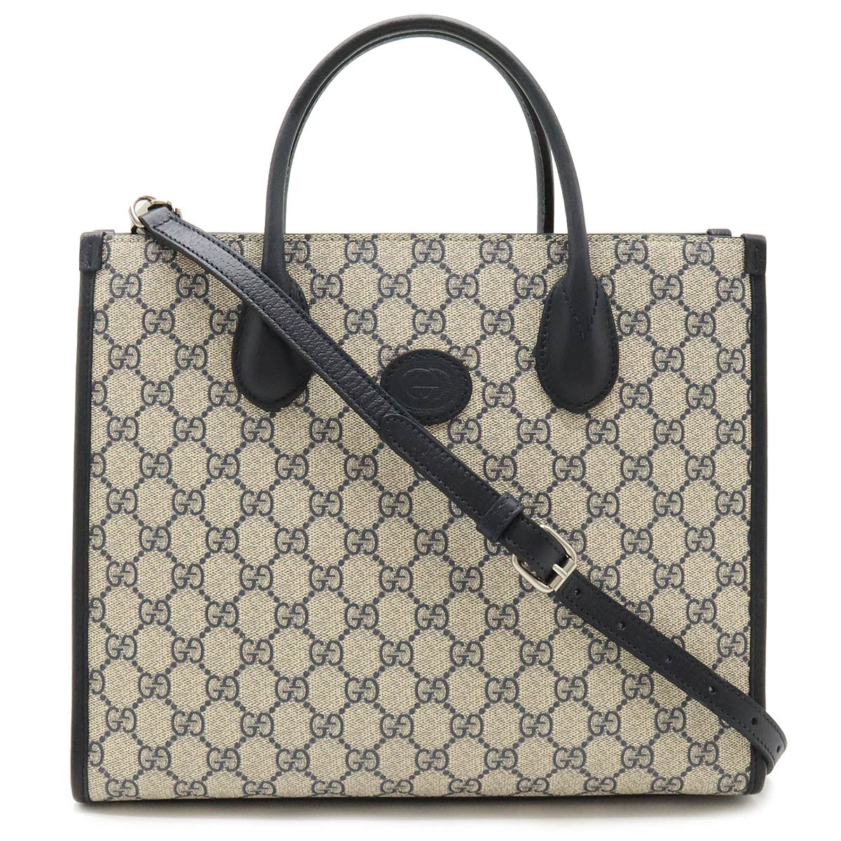 Luxury Gucci Trending 2025 GG Small Tote Bag 2WAY Ivory Navy