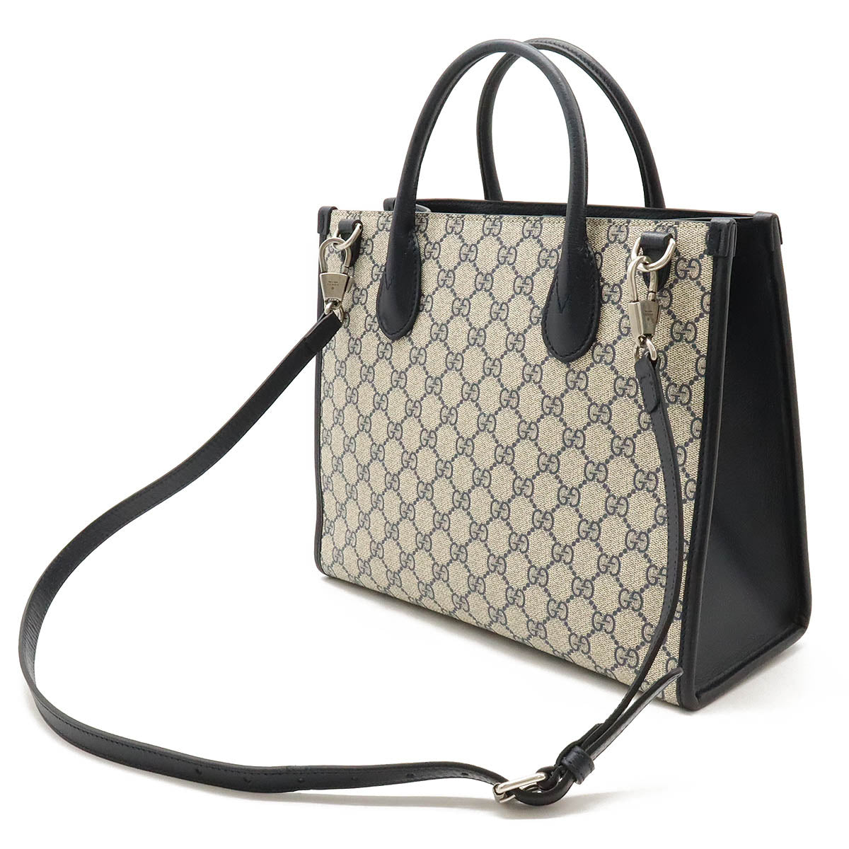 Luxury Gucci Trending 2025 GG Small Tote Bag 2WAY Ivory Navy