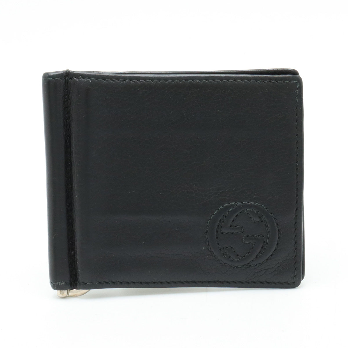 Luxury Gucci Trending 2025 Leather Interlocking G Bifold Wallet Black