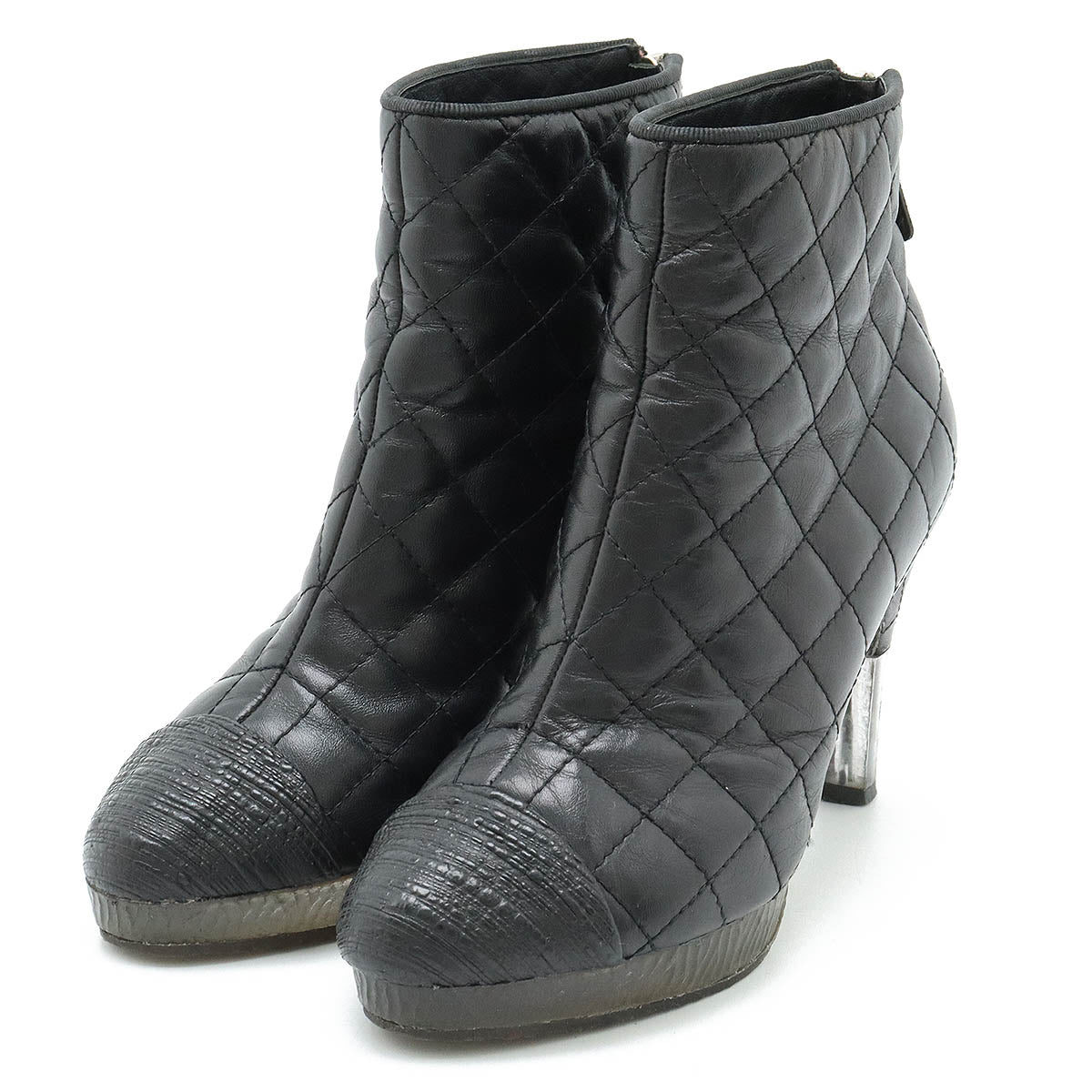 Chanel Matelasse Leather Short Boots