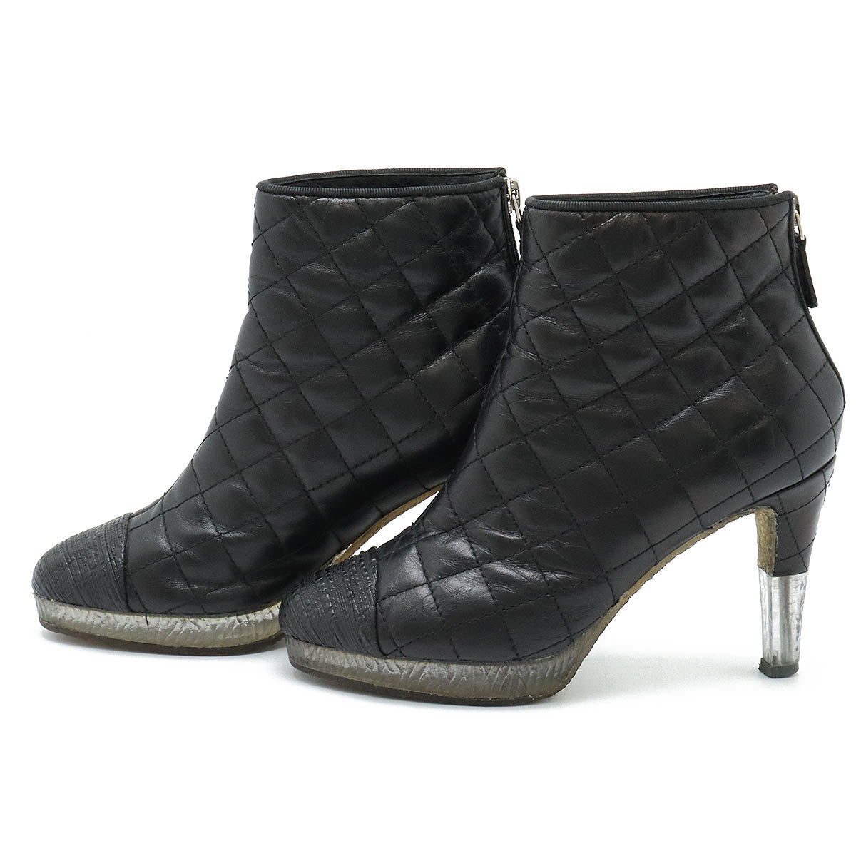 Chanel Matelasse Leather Short Boots