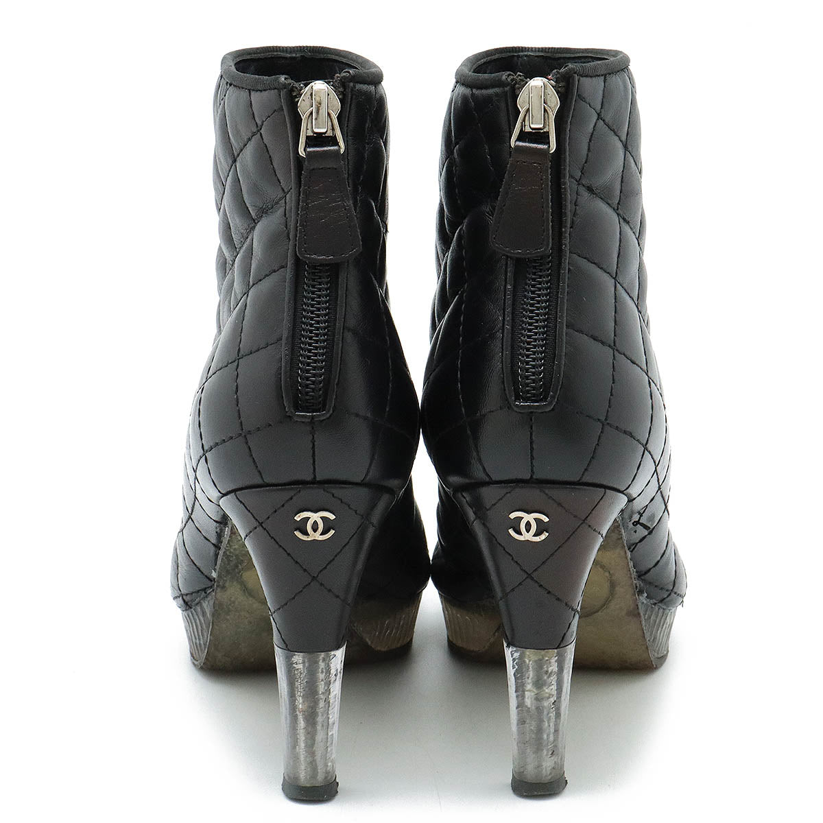 Chanel Matelasse Leather Short Boots