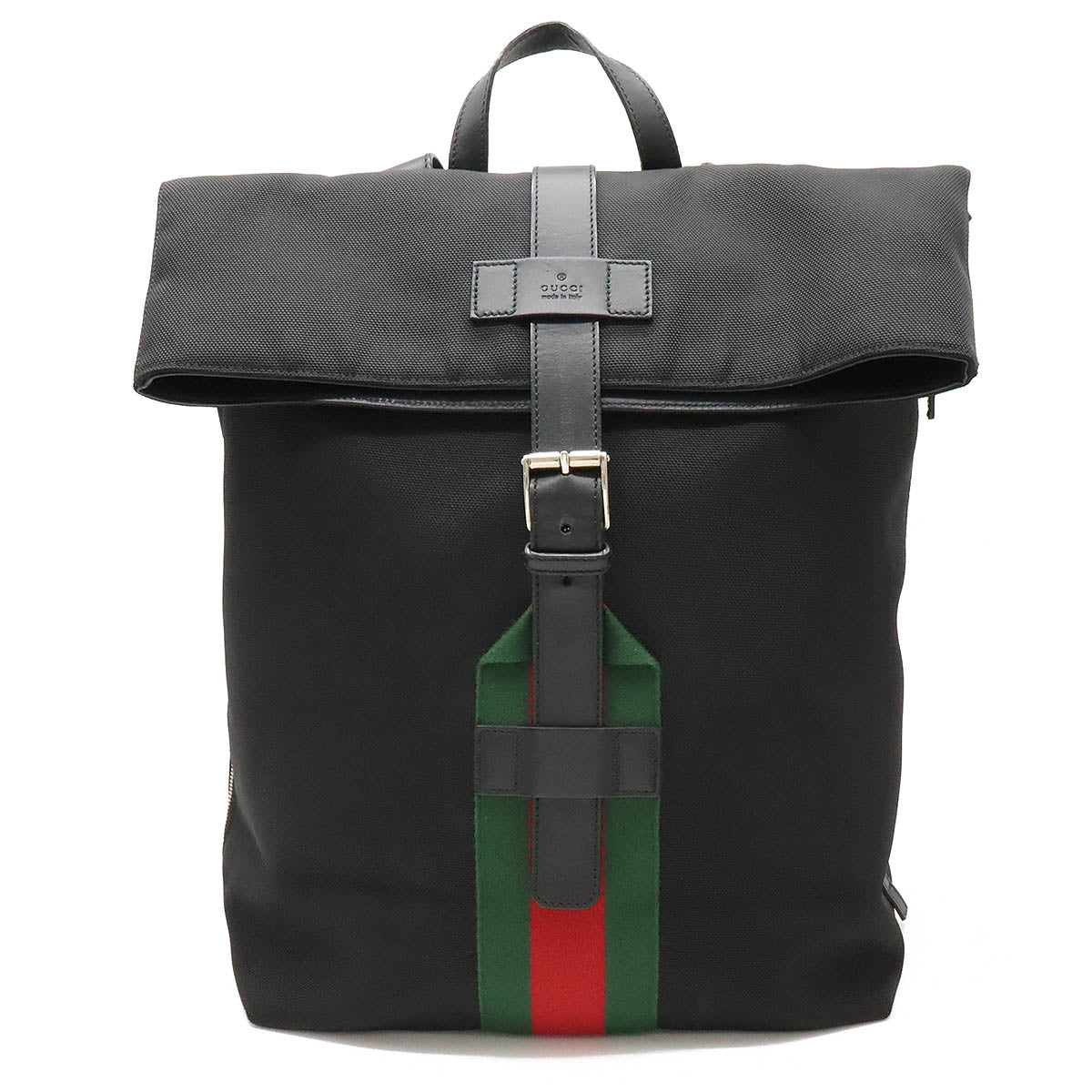 Luxury Gucci Trending 2025 Black Canvas Leather Backpack 337075