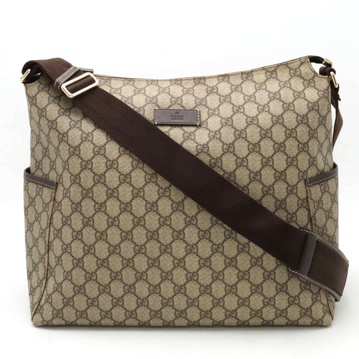 Luxury Gucci Trending 2025 GG Supreme Messenger Bag Beige Brown