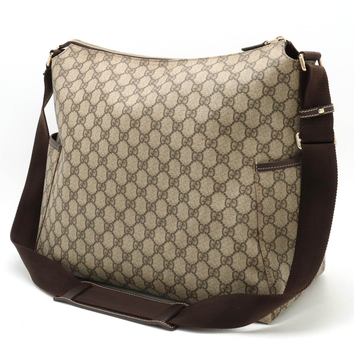 Luxury Gucci Trending 2025 GG Supreme Messenger Bag Beige Brown