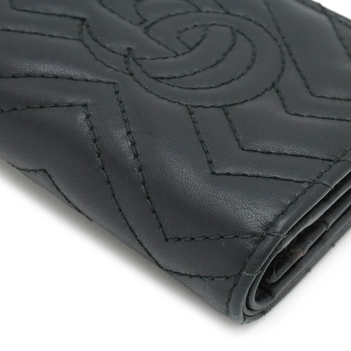 Luxury Gucci Trending 2025 GG Marmont Quilted Leather Wallet Black