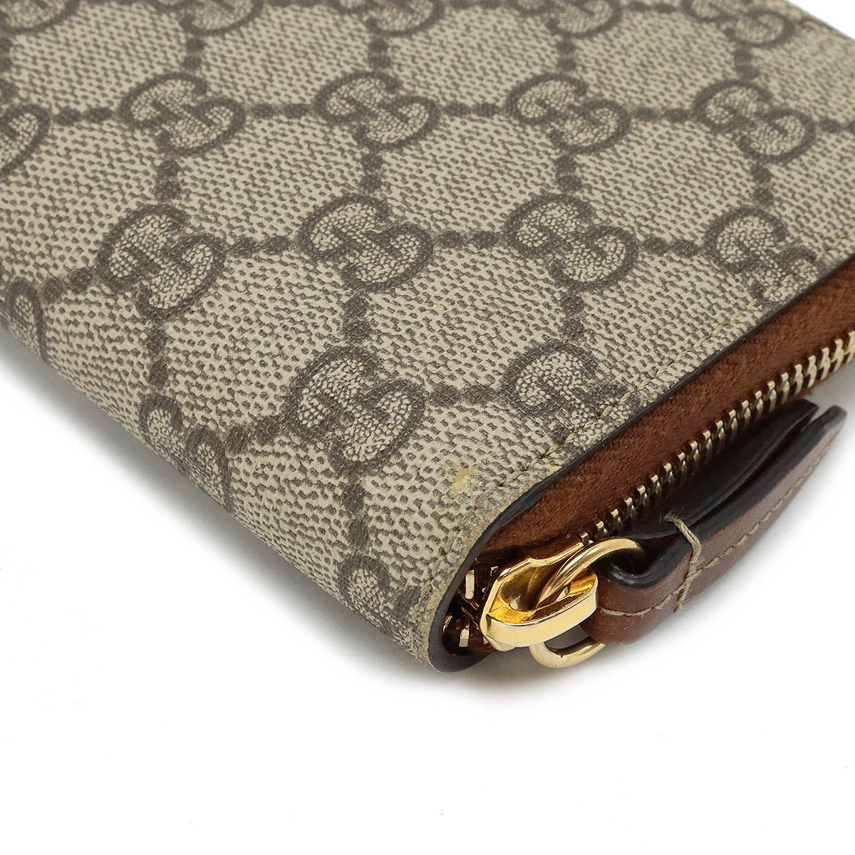 Luxury Gucci Trending 2025 GG Supreme Zip Wallet PVC Leather
