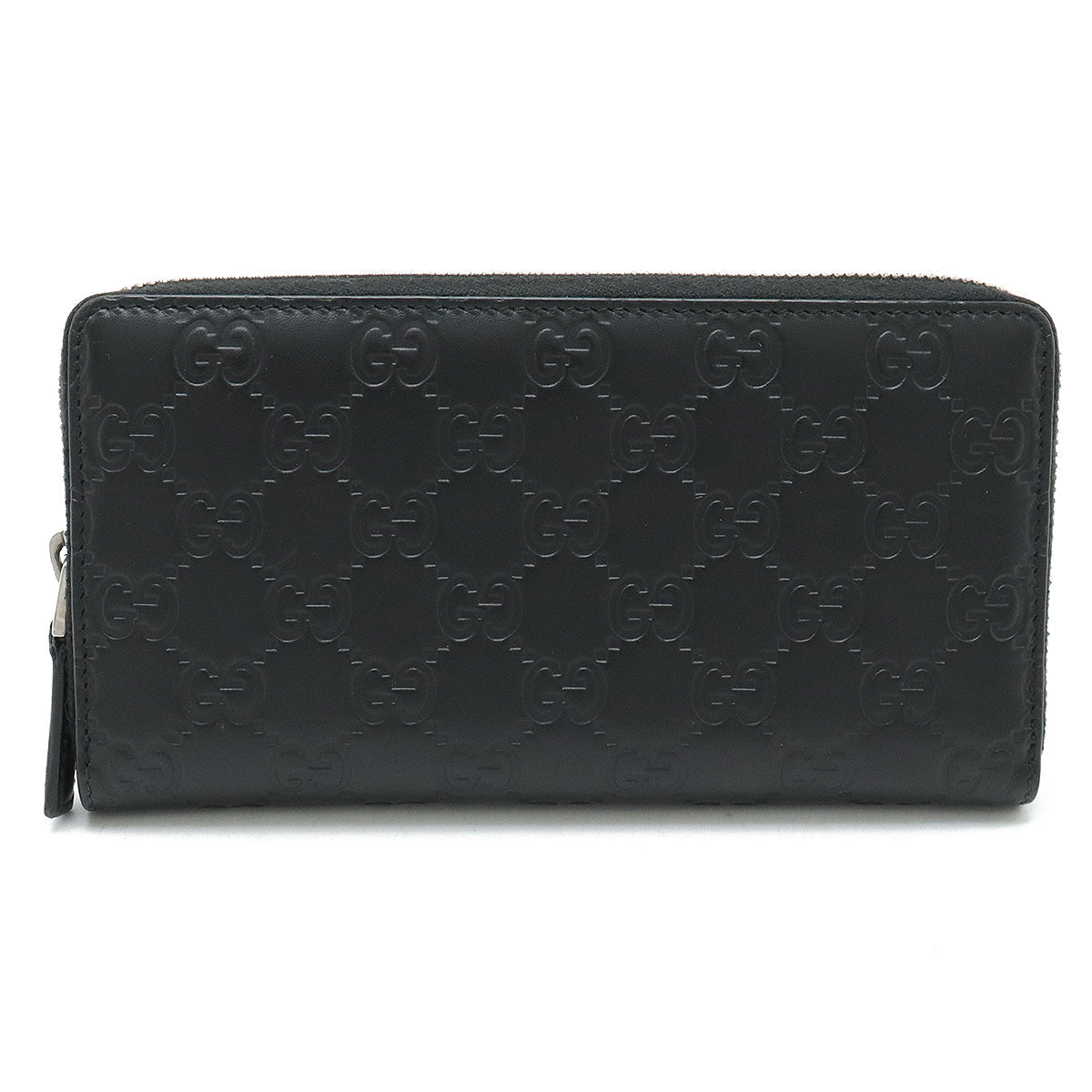 Luxury Gucci Trending 2025 Leather Round Zip Wallet Black