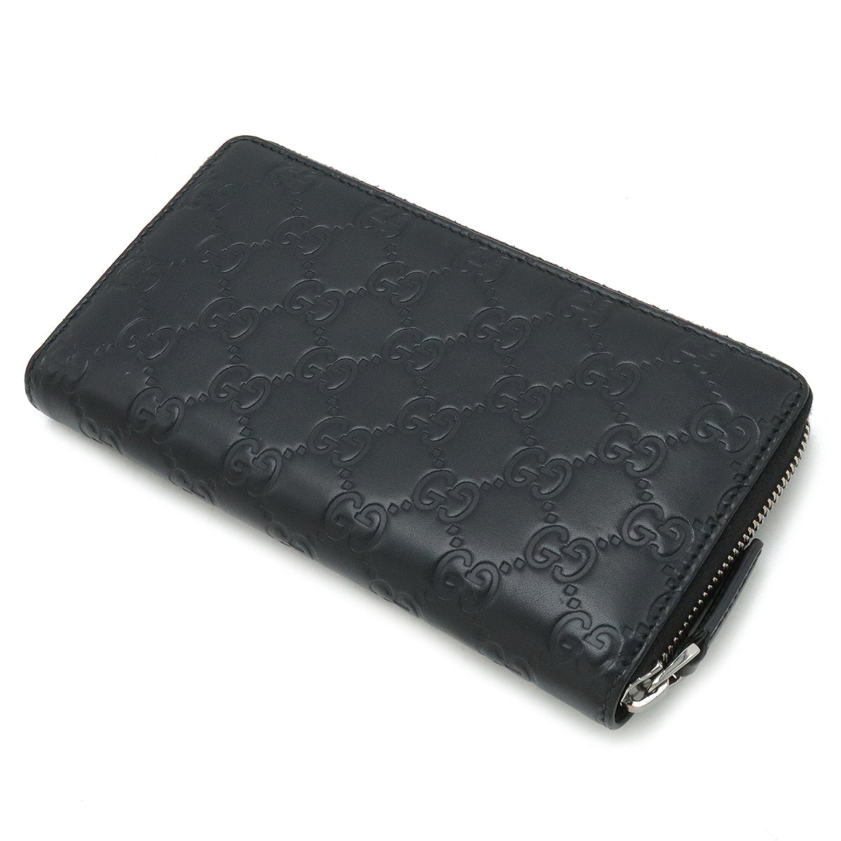 Luxury Gucci Trending 2025 Leather Round Zip Wallet Black