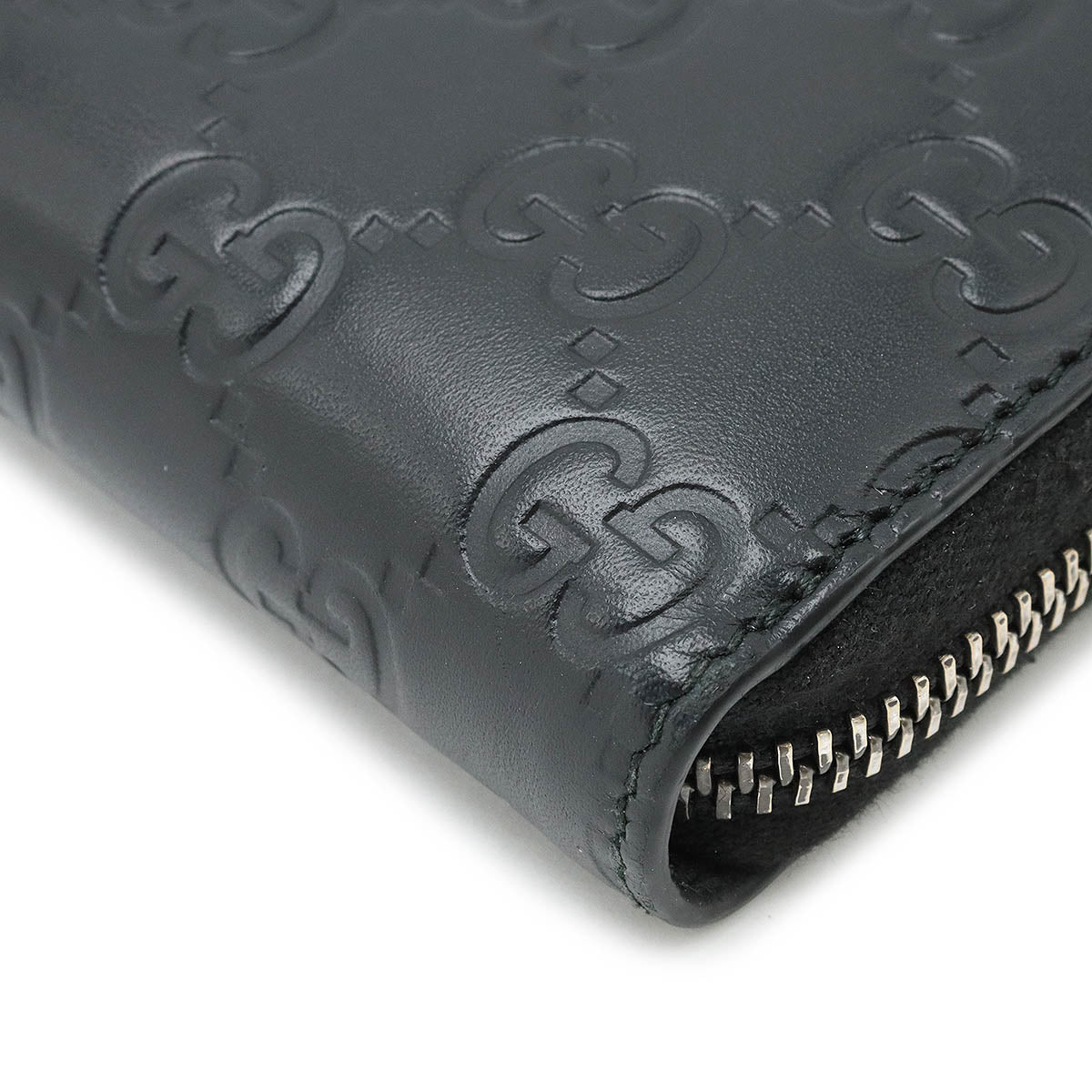 Luxury Gucci Trending 2025 Leather Round Zip Wallet Black