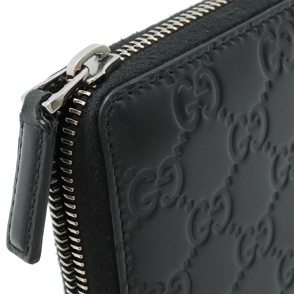 Luxury Gucci Trending 2025 Leather Round Zip Wallet Black