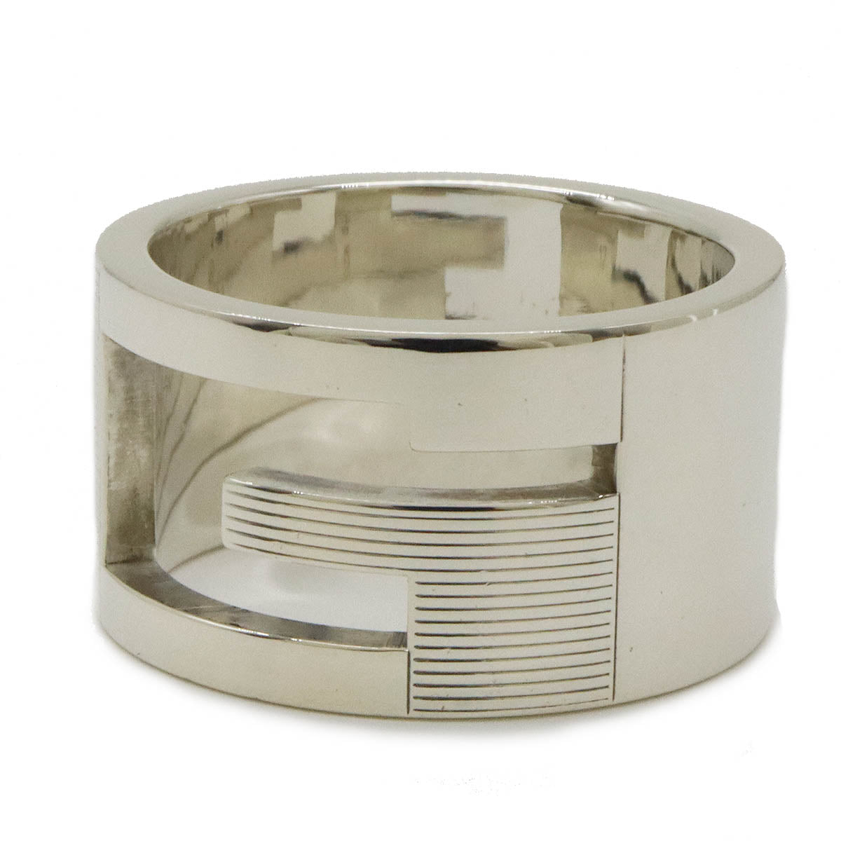 Luxury Gucci Trending 2025 Branded G Wide Open Ring Silver