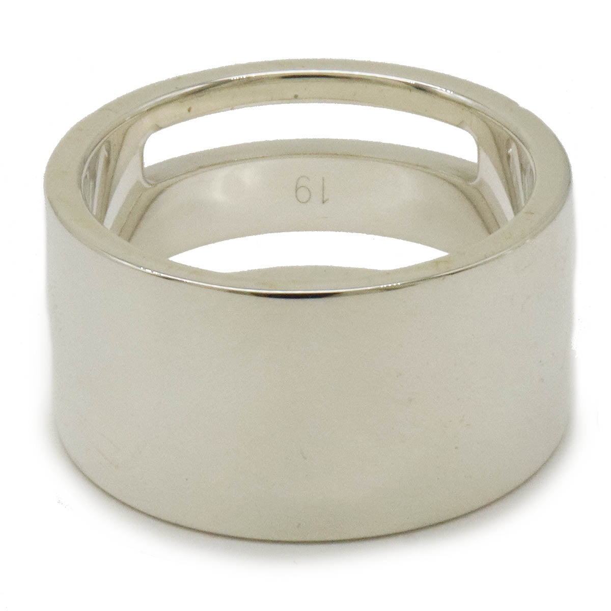 Luxury Gucci Trending 2025 Silver Logo Wide Ring