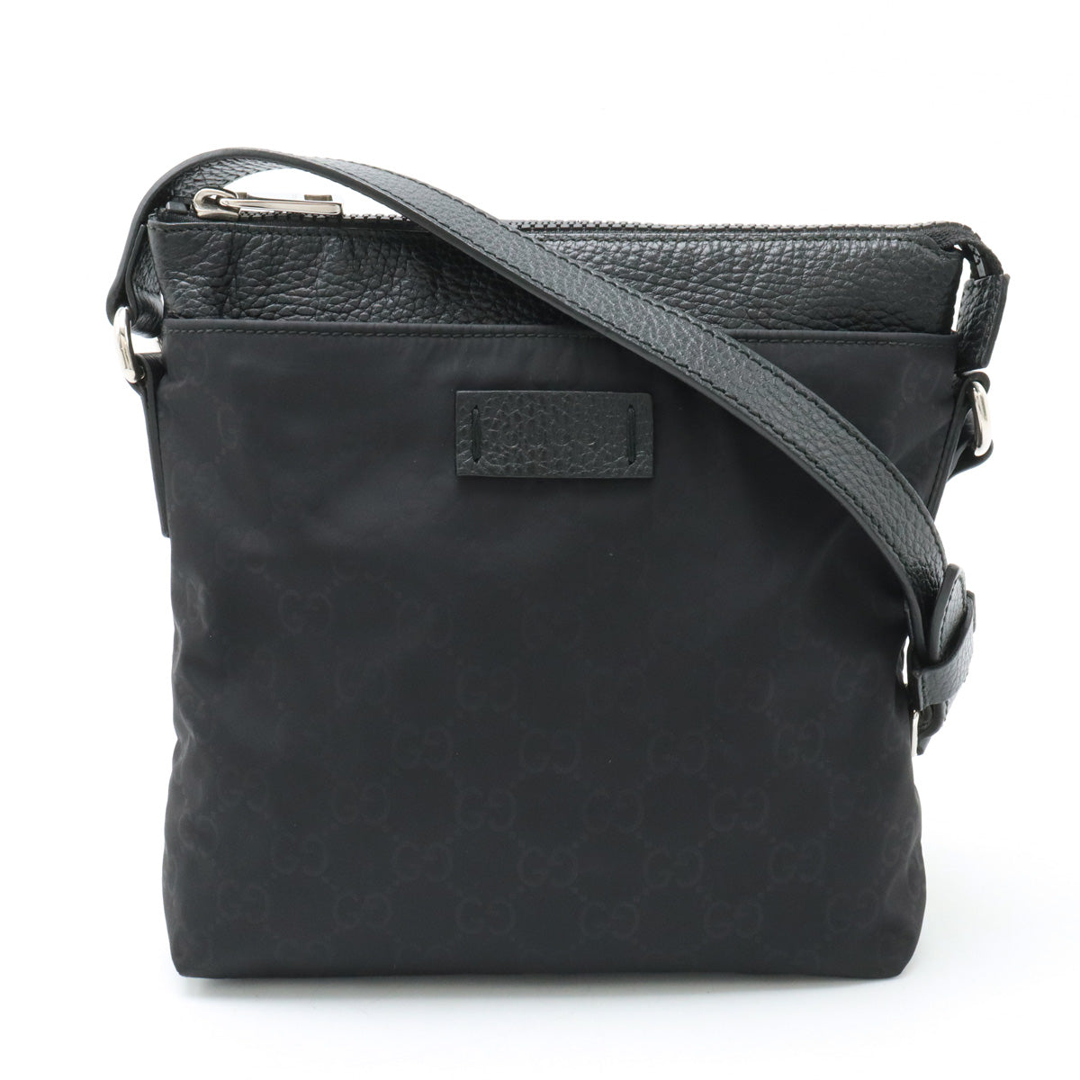 Luxury Gucci Trending 2025 Nylon Leather Shoulder Bag Black