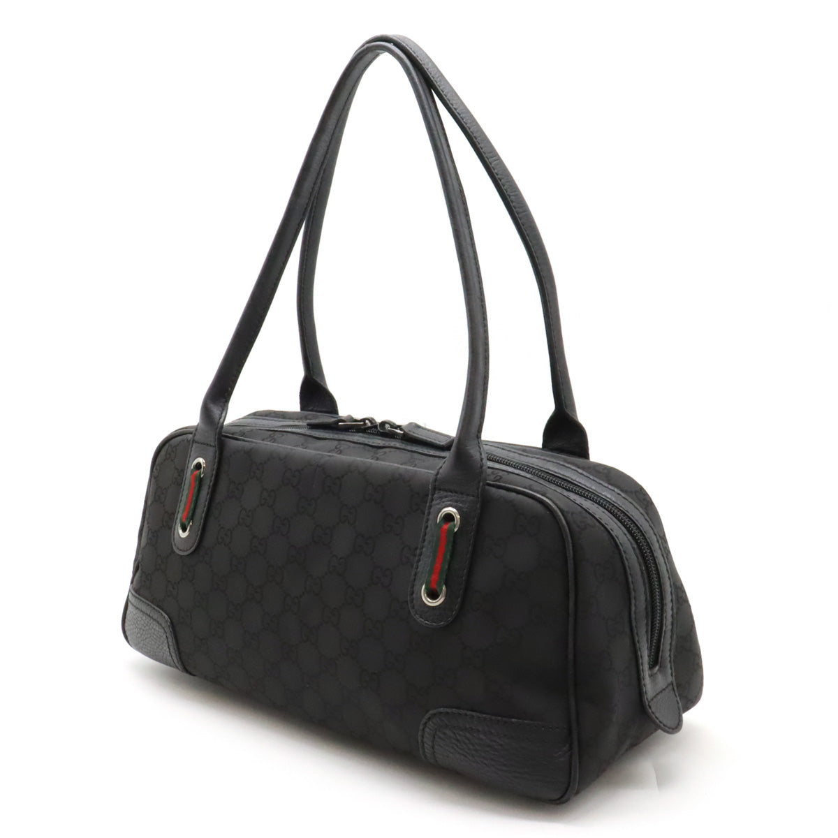 Luxury Gucci Trending 2025 Nylon Leather GG Shoulder Bag Black