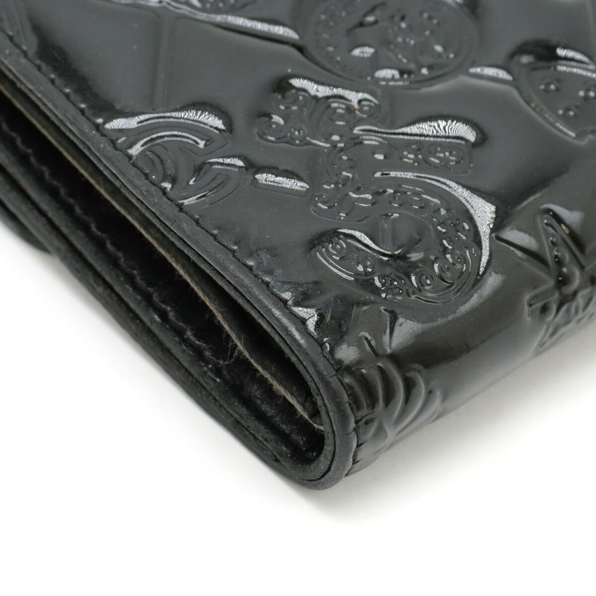 Chanel Patent Leather Icon Charm Wallet A48053