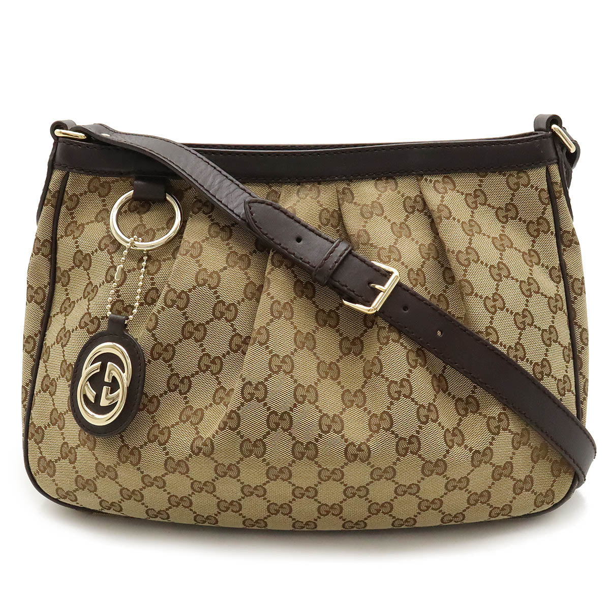 Luxury Gucci Trending 2025 Sukey GG Canvas Leather Shoulder Bag