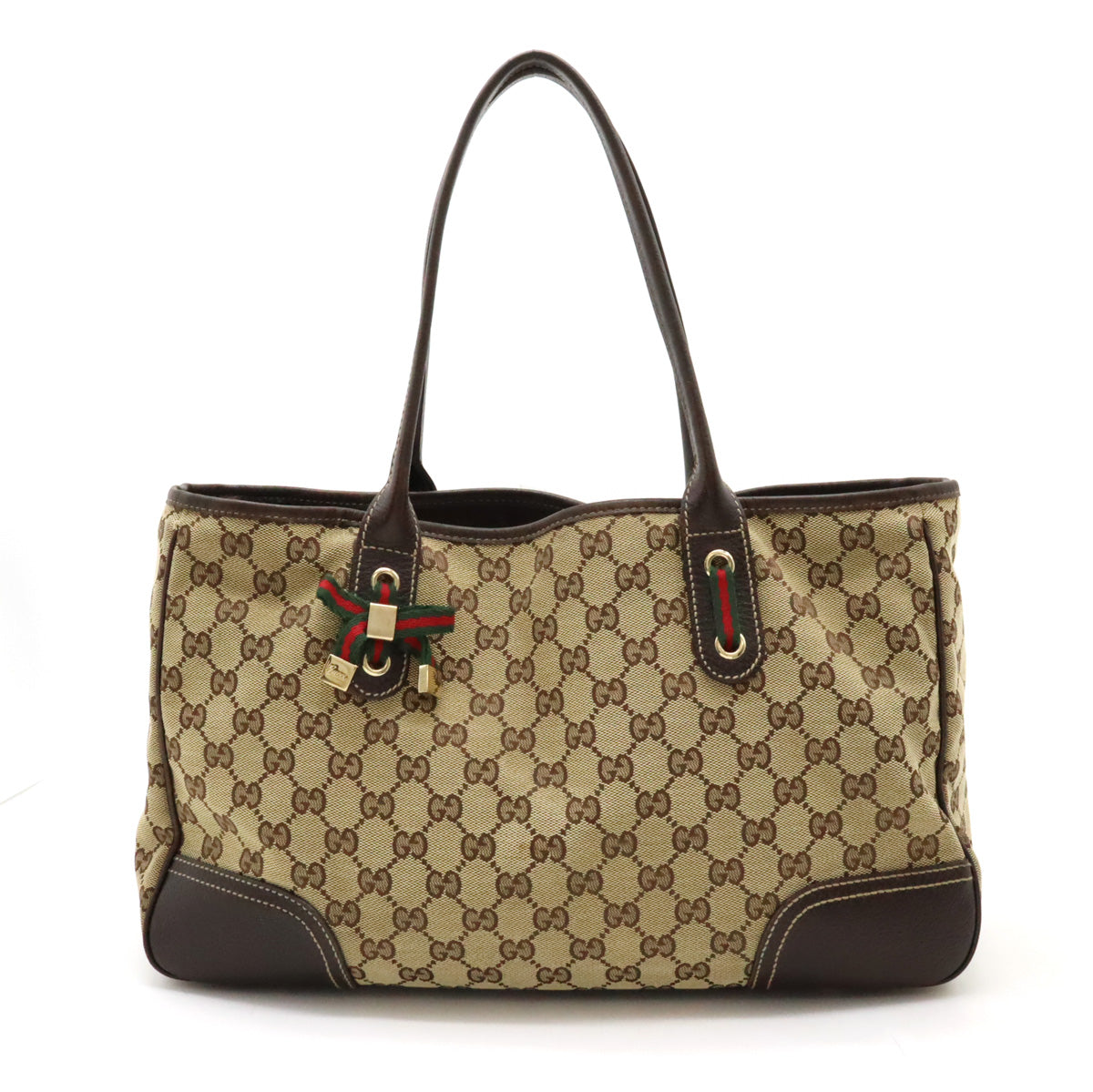 Luxury Gucci Trending 2025 GG Canvas Princy Ribbon Tote Bag