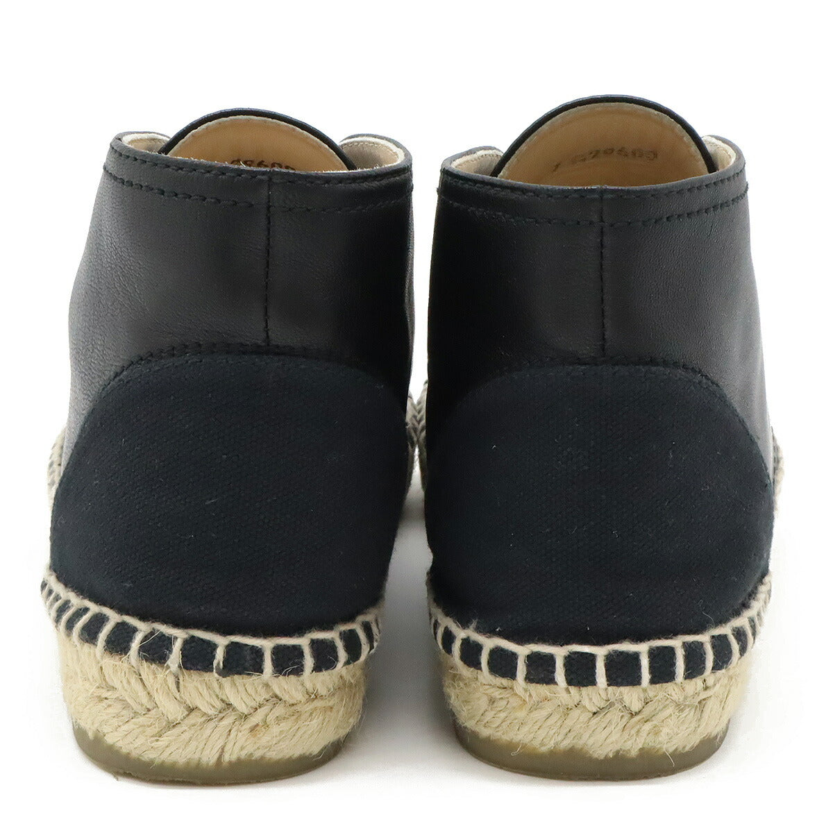 Chanel Coco Espadrille Chukka Boots Leather Canvas