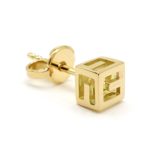 Luxury Gucci Trending 2025 G Cube G Motif Earrings K18YG Yellow Gold