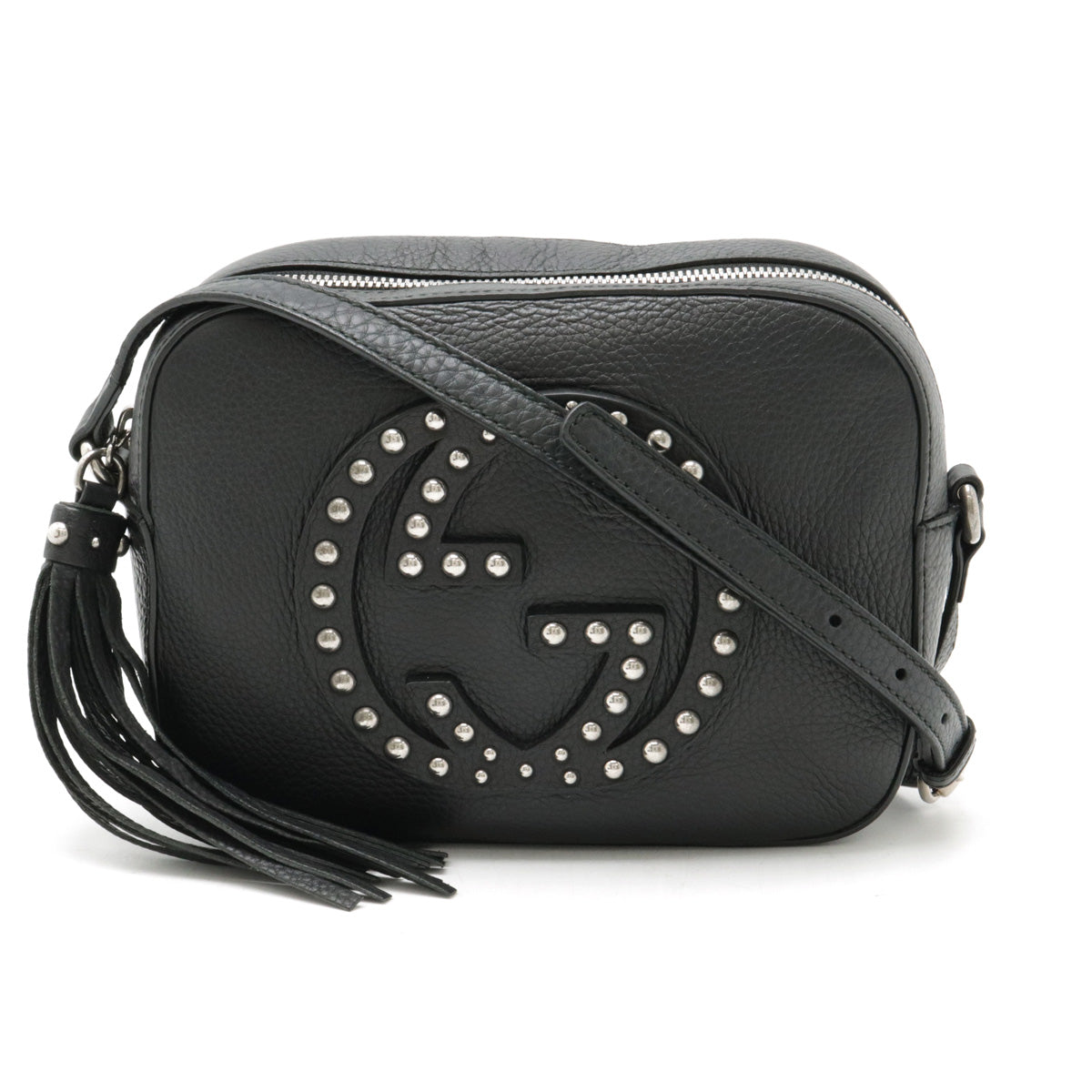 Luxury Gucci Trending 2025 Soho Disco Leather Shoulder Bag Black