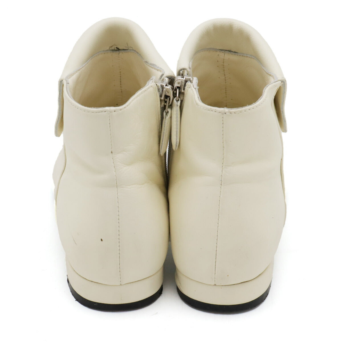 Chanel Fabric Logo Short Boots Leather