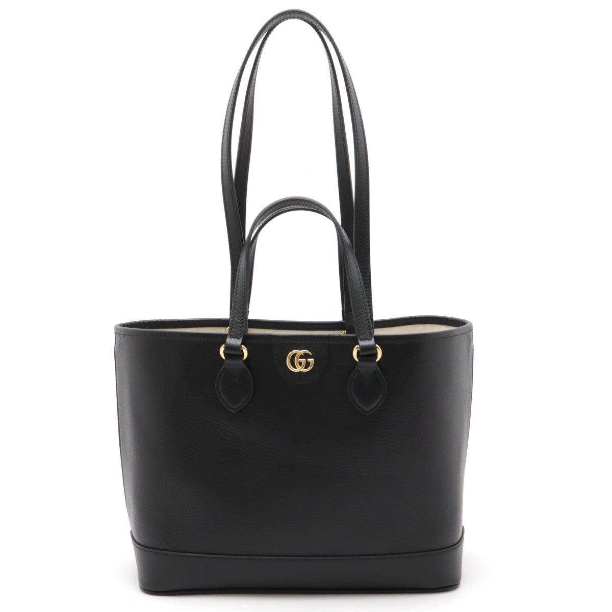 Luxury Gucci Trending 2025 Double G Small Leather Tote Bag Black