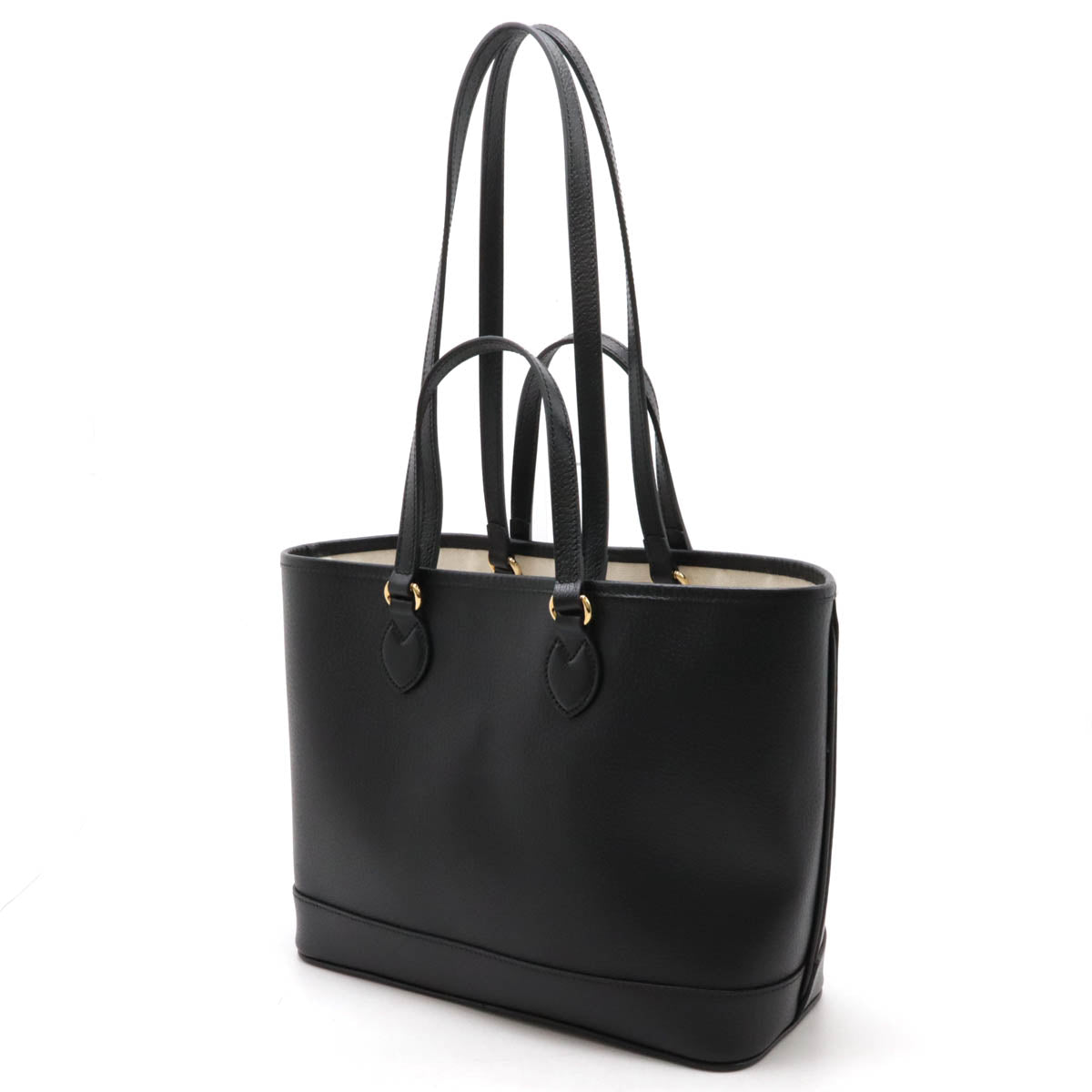 Luxury Gucci Trending 2025 Double G Small Leather Tote Bag Black