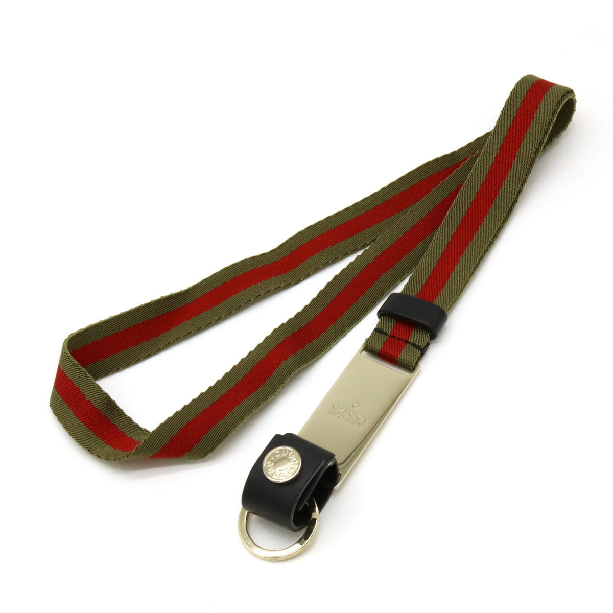 Luxury Gucci Trending 2025 Canvas Leather Neck Strap Moss Green Red Black