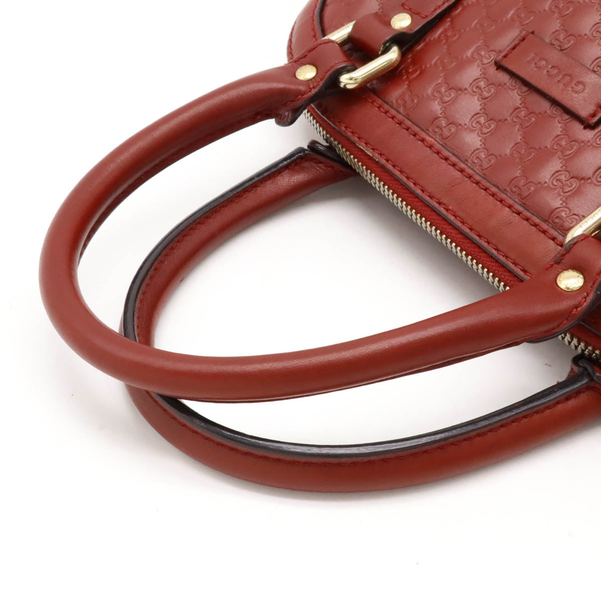 Luxury Gucci Trending 2025 Leather MicroLuxury Gucci Trending 2025ssima 2WAY Handbag Red