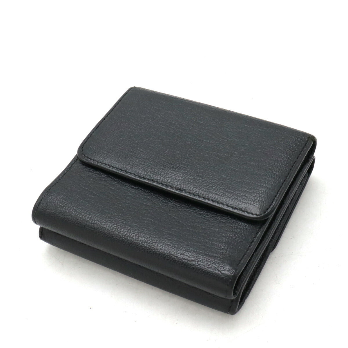 Chanel Leather Tri-Fold Wallet Black