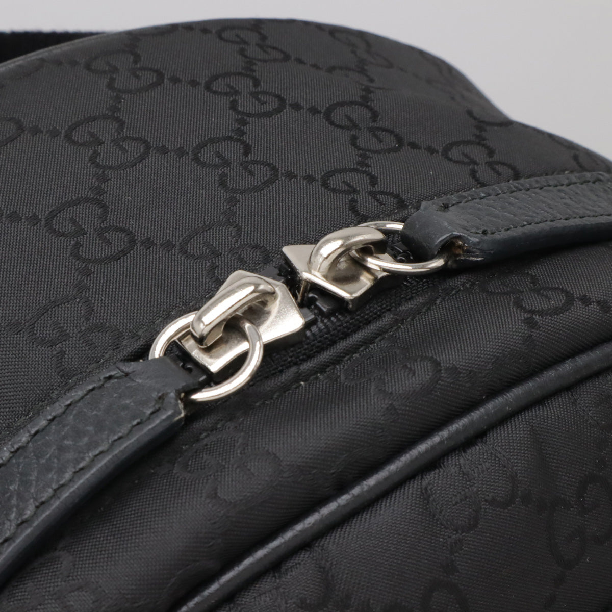 Luxury Gucci Trending 2025 Nylon Leather Backpack Black