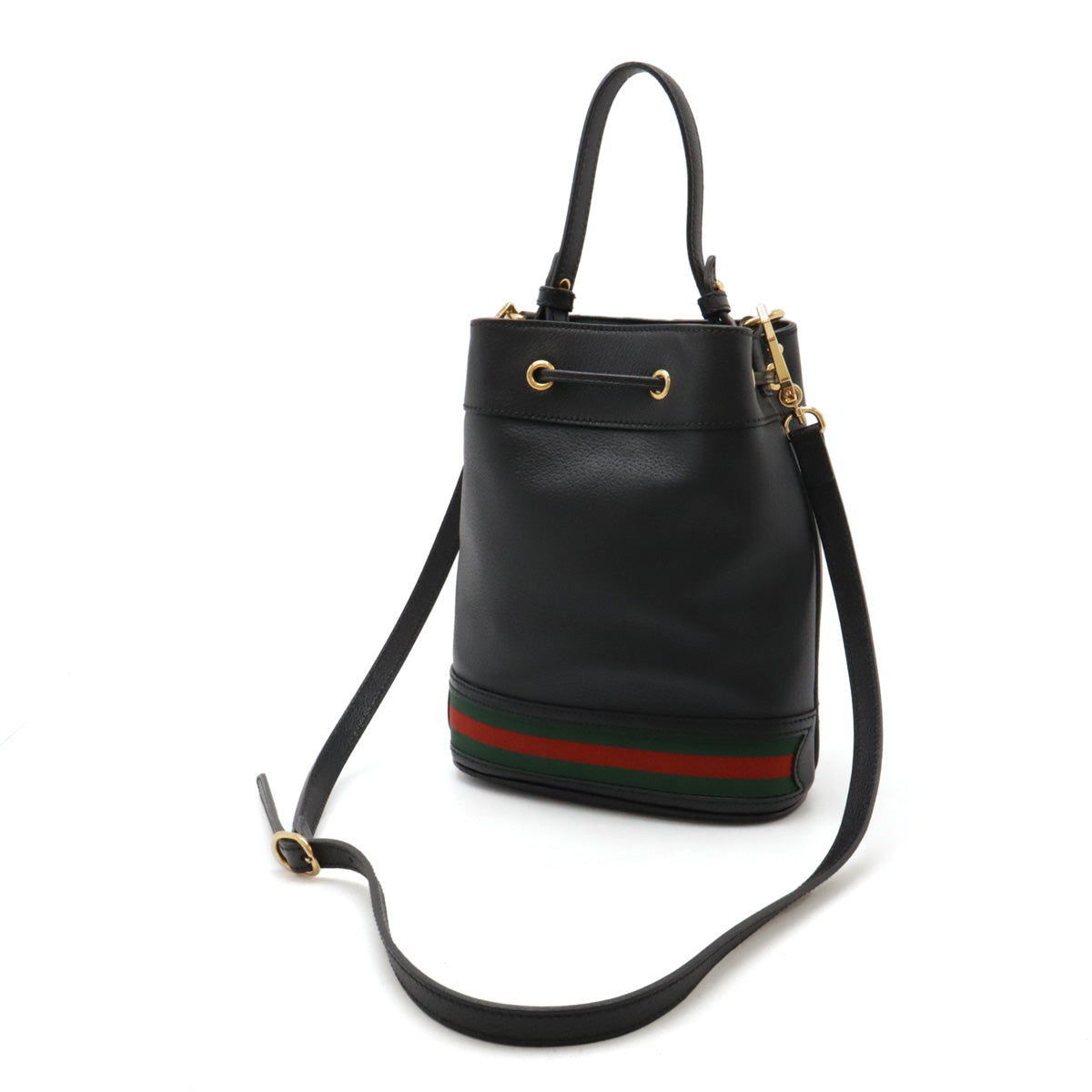 Luxury Gucci Trending 2025 Ophidia Small Leather Bucket Bag 610846