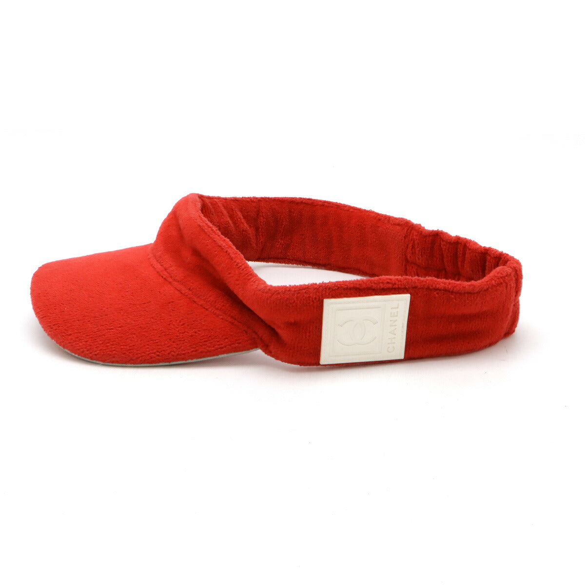 Chanel Cotton Visor Hat Red
