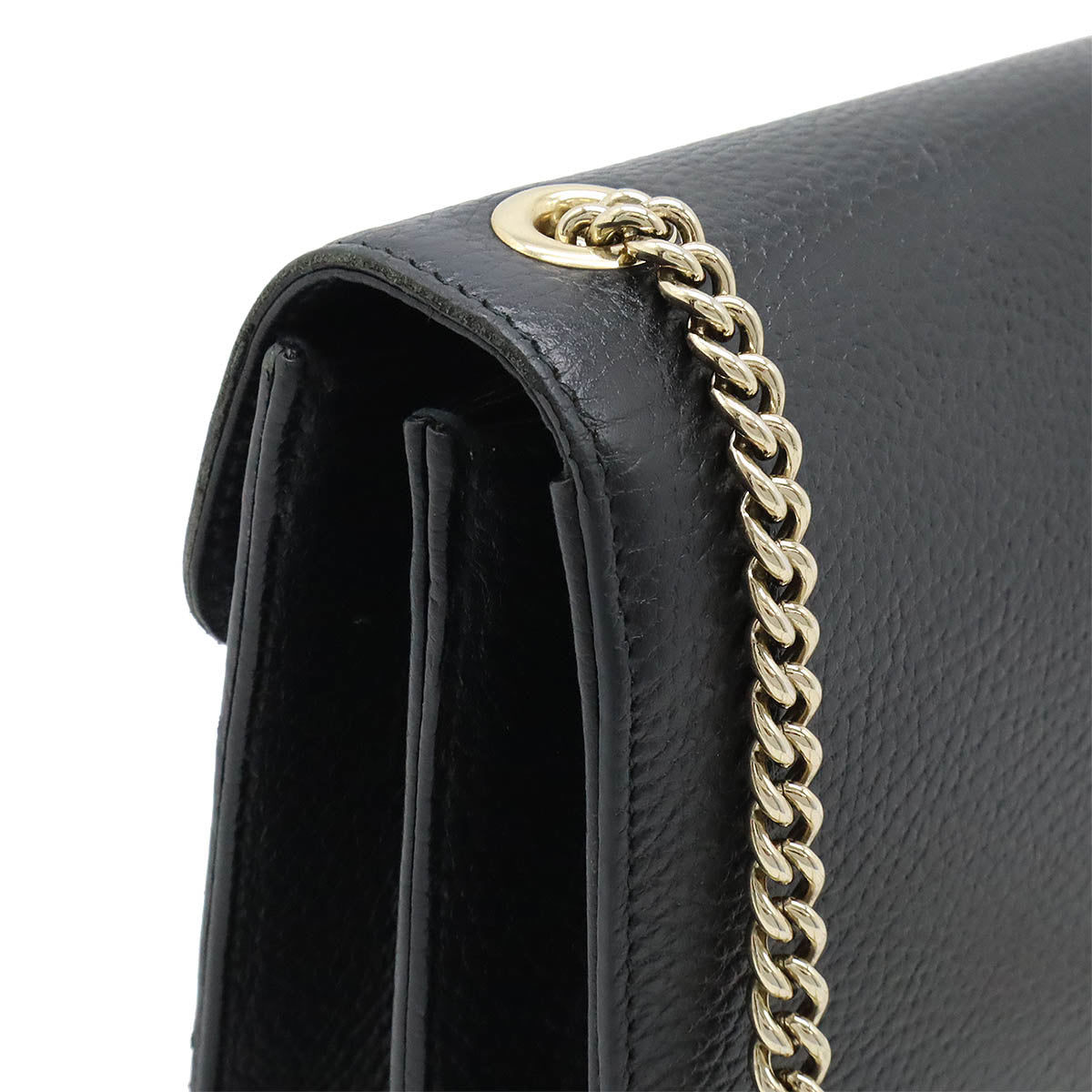 Luxury Gucci Trending 2025 Leather Interlocking G Chain Shoulder Bag