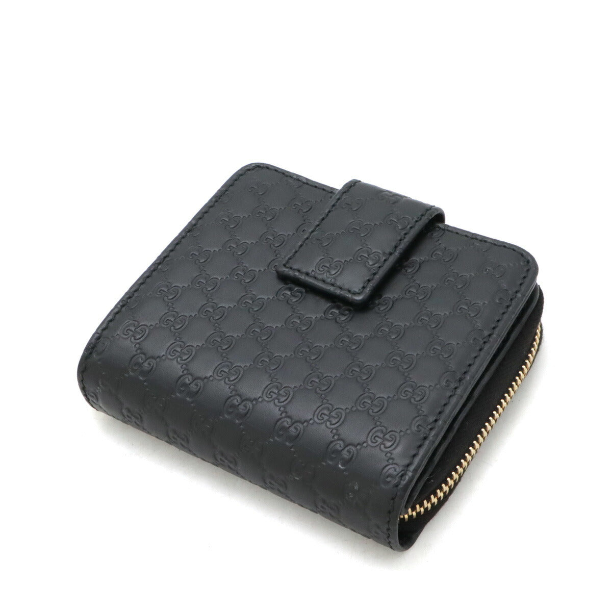 Luxury Gucci Trending 2025 Leather MicroLuxury Gucci Trending 2025ssima Compact Wallet Black