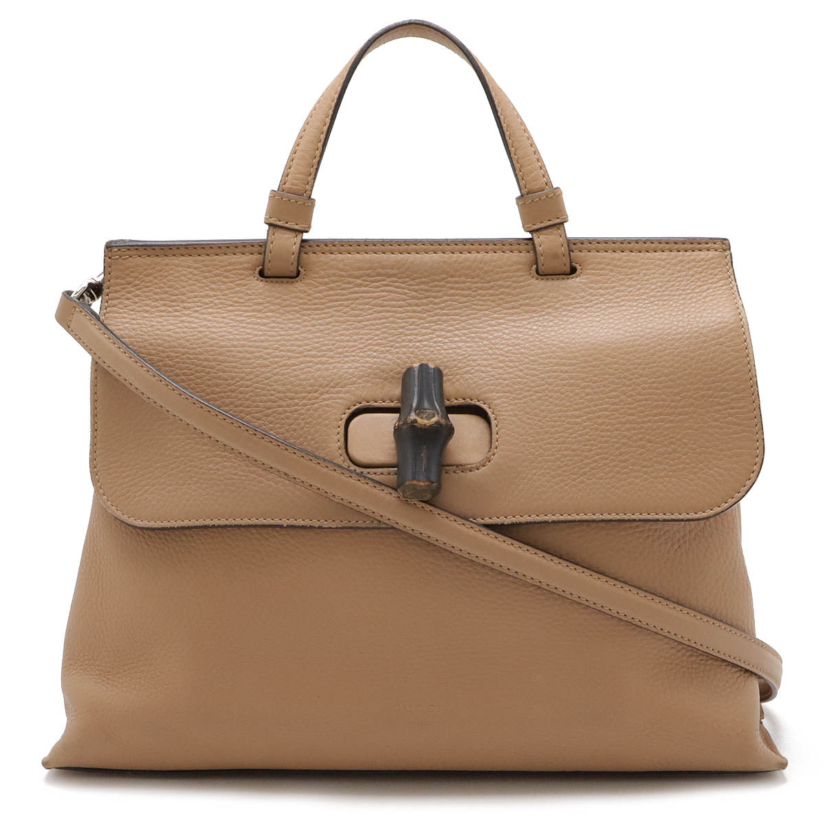 Luxury Gucci Trending 2025 Bamboo Daily Medium Leather Top Handle Bag