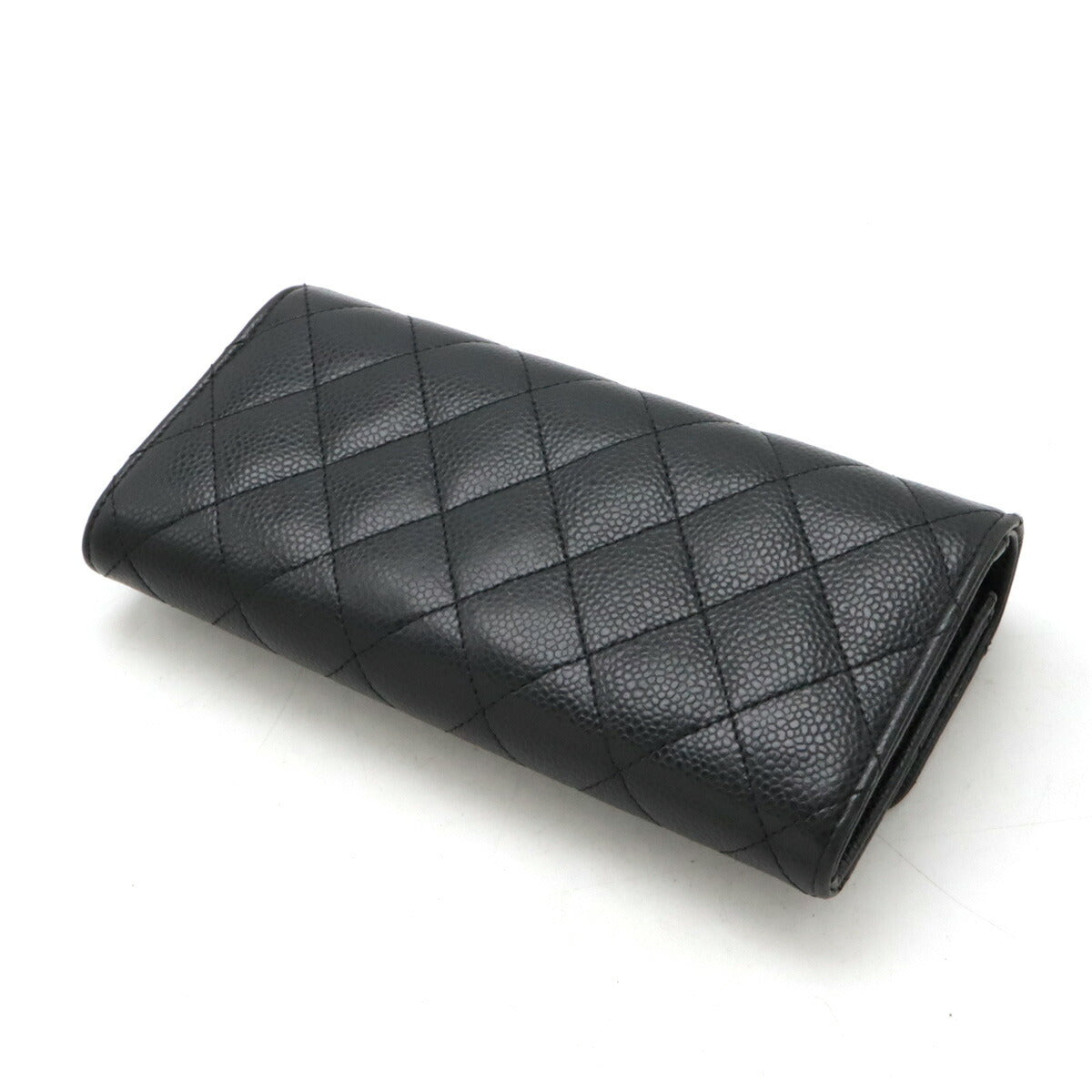 Chanel Caviar Skin Matelasse Long Wallet Black