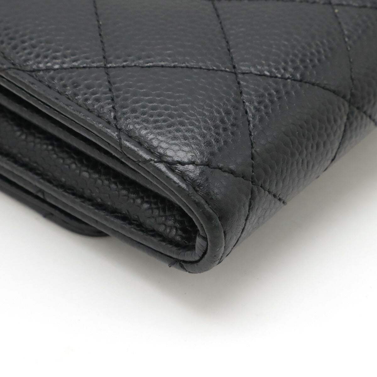 Chanel Caviar Skin Matelasse Long Wallet Black