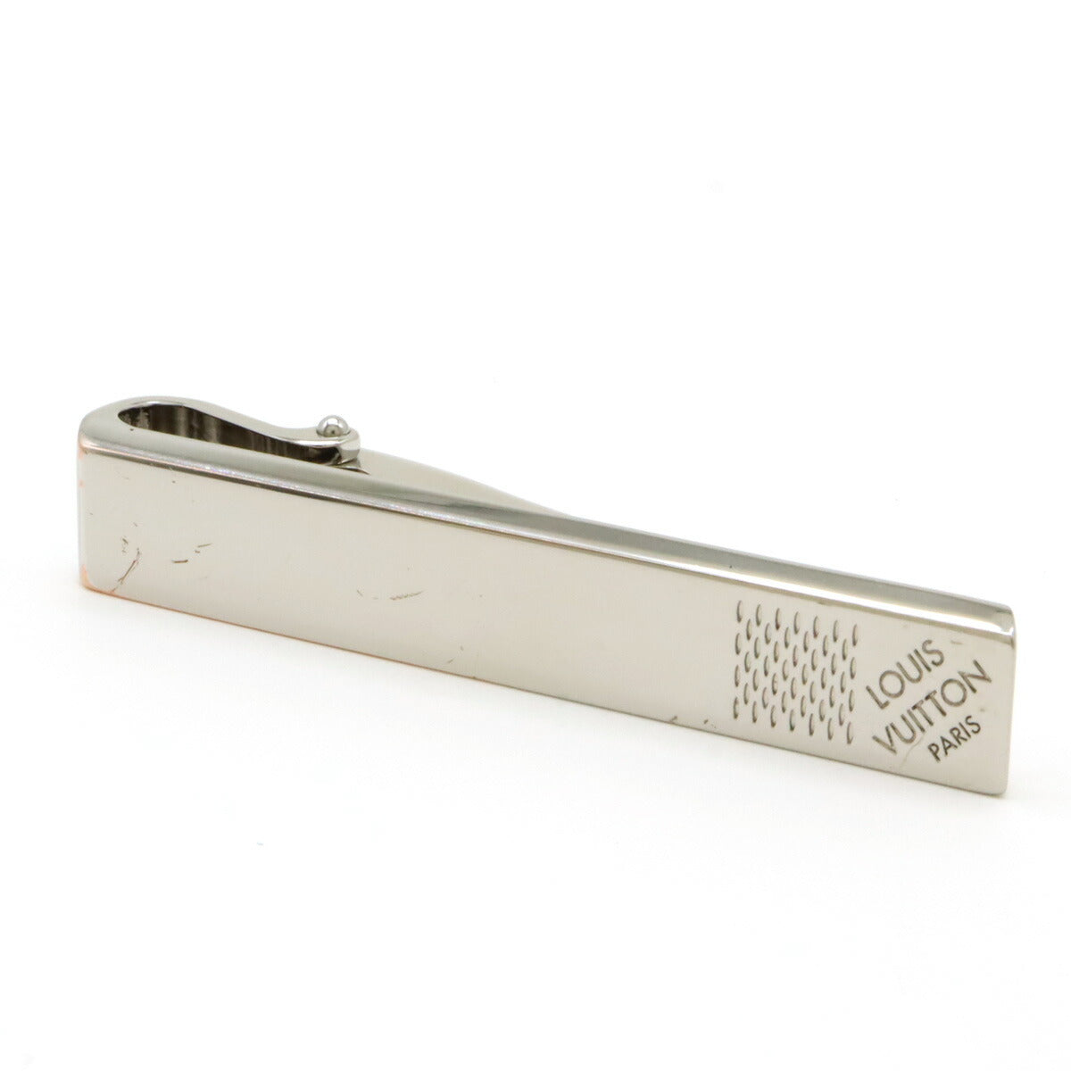 Louis Vuitton Damier Tie Clip Silver M61976