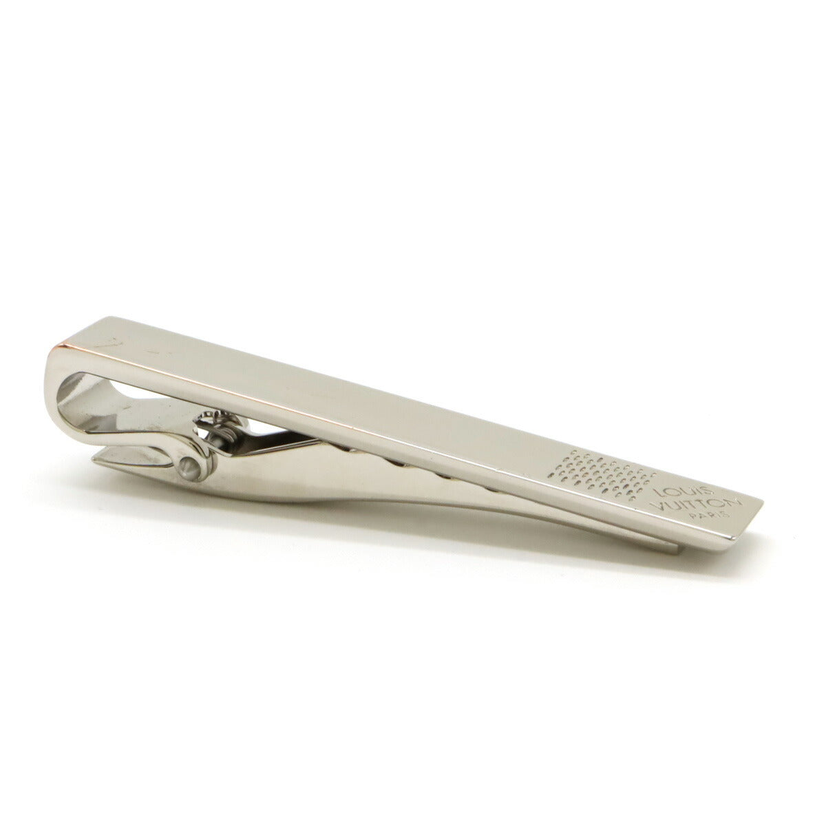 Louis Vuitton Damier Tie Clip Silver M61976