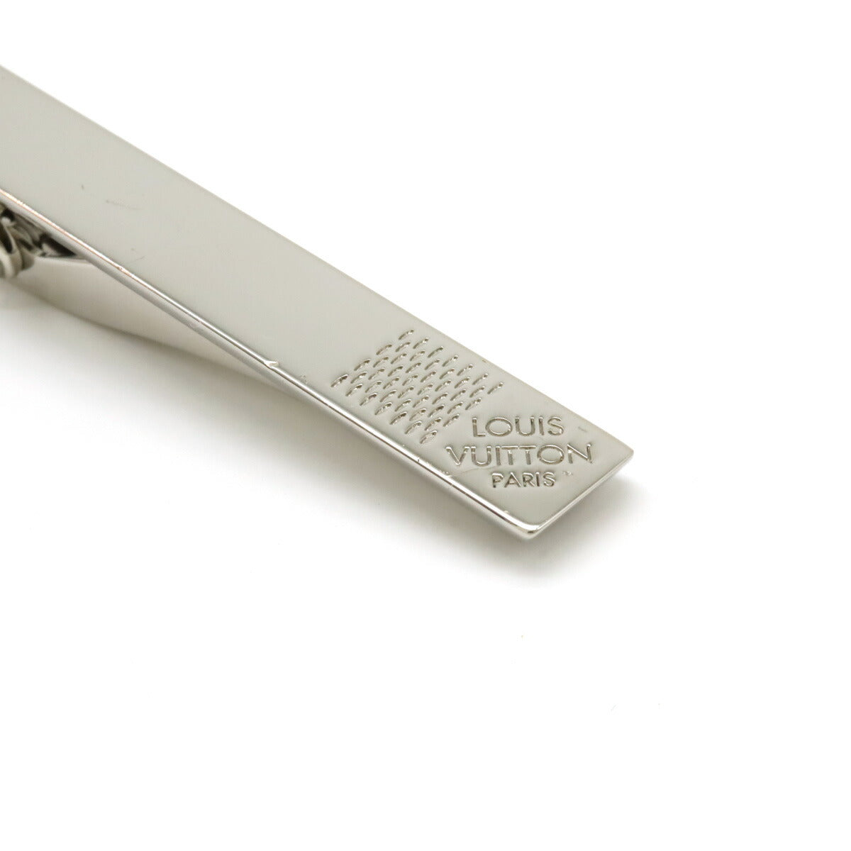 Louis Vuitton Damier Tie Clip Silver M61976