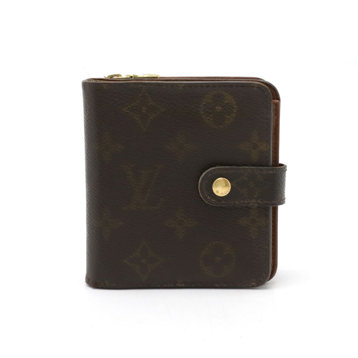 Louis Vuitton Monogram Compact Zip Wallet Brown M61667