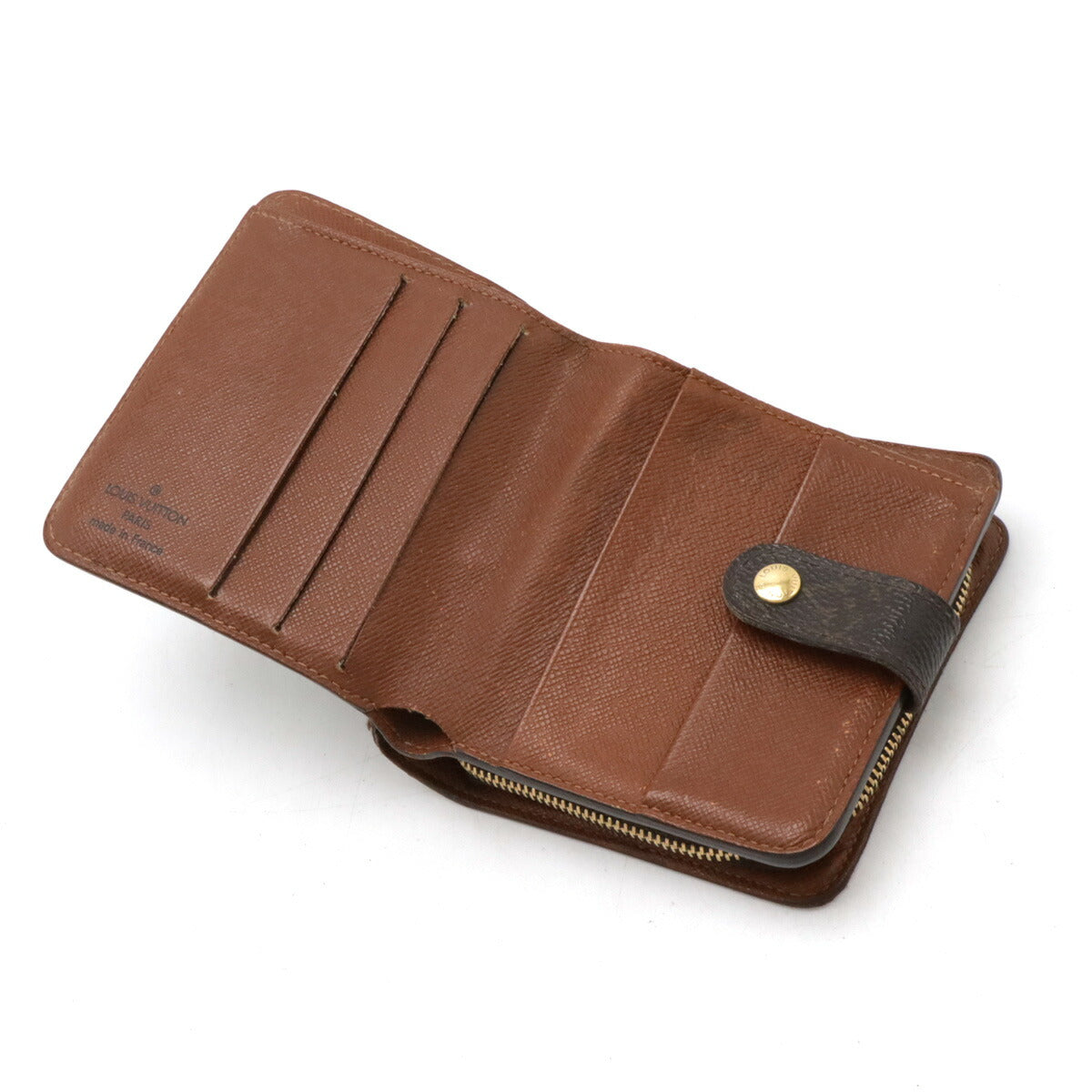 Louis Vuitton Monogram Compact Zip Wallet Brown M61667