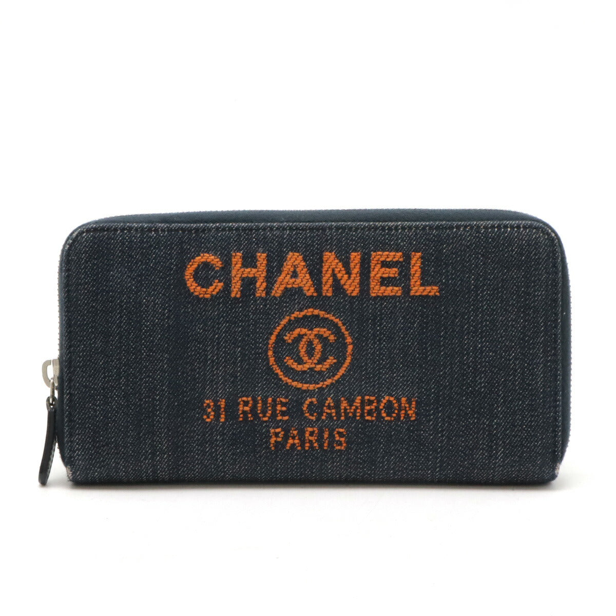 Chanel Denim Leather Long Wallet A80056