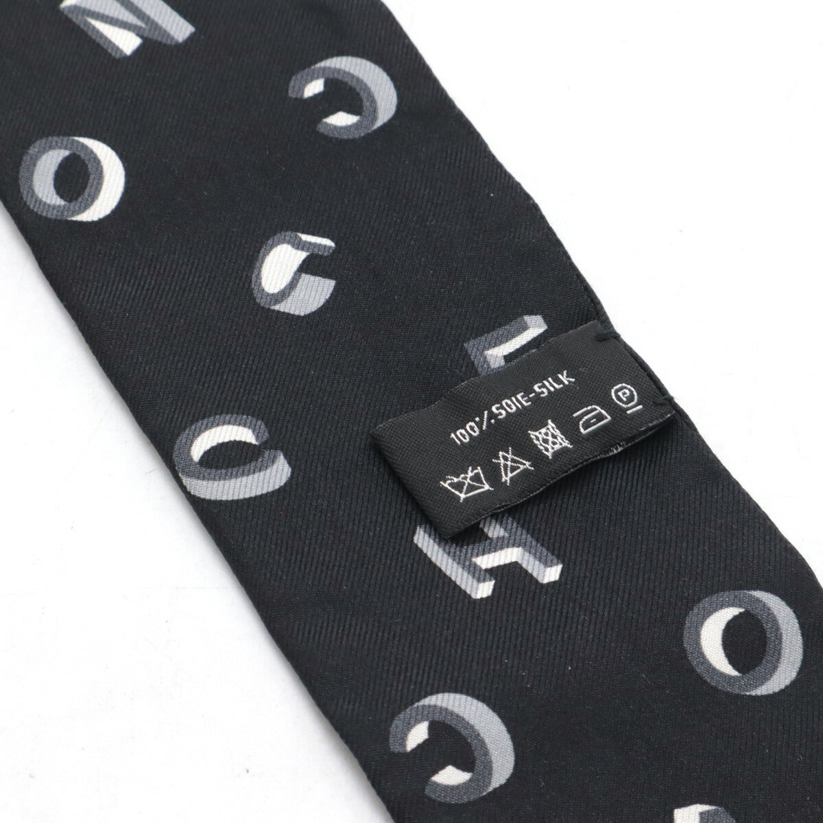 Chanel Silk Logo Scarf Black
