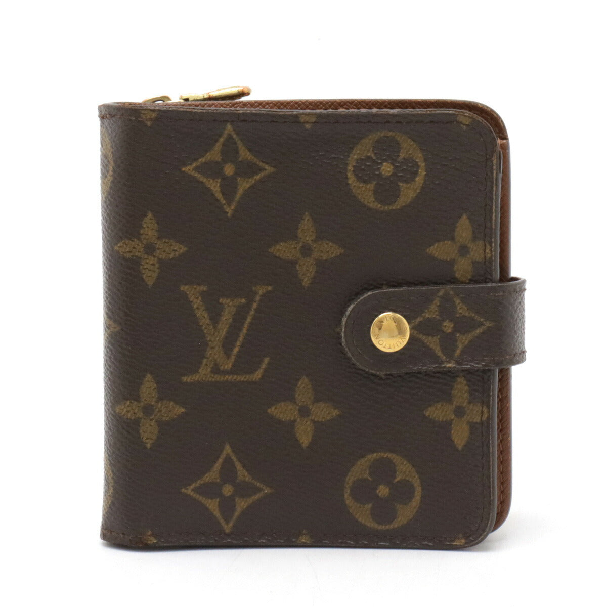 Louis Vuitton Monogram Compact Zip Wallet Brown M61667